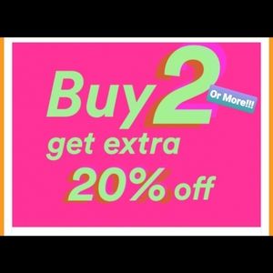 ....Buy 2 or more...Get 20% Off